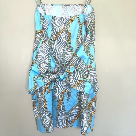 Show Me Your Mumu Amara Mini Dress in Zebra Chain Print XL NEW! 100% Cotton - Picture 6 of 10